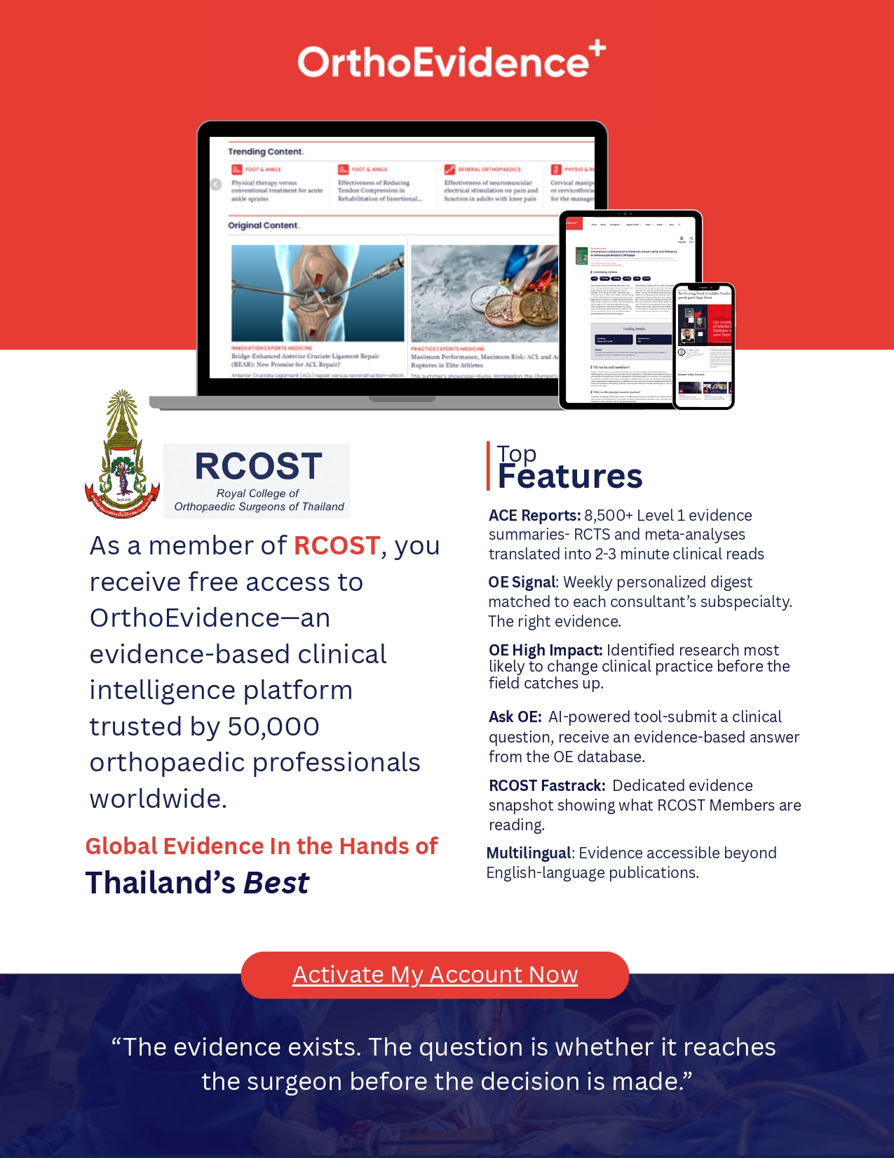 RCOST x OrthoEvidence+